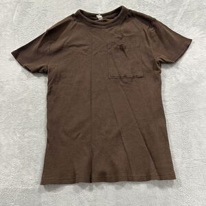 Alphalete Pocket TShirt Men Medium Tall Waffle Brown Gym Lounge